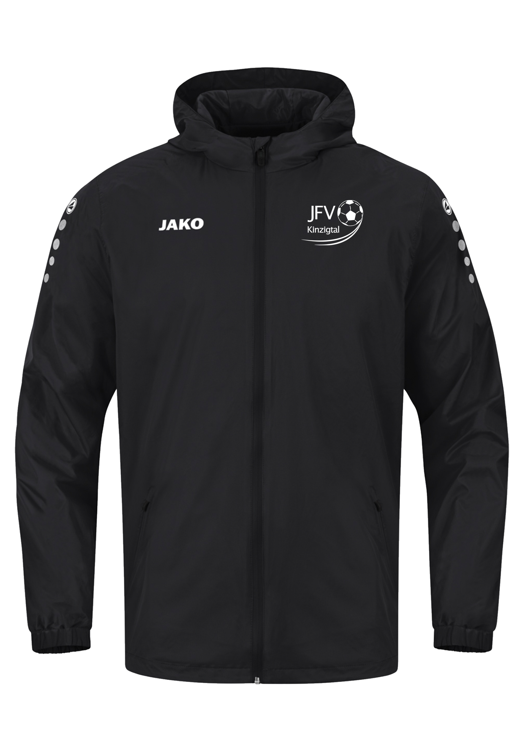 Regenjacke Team schwarz